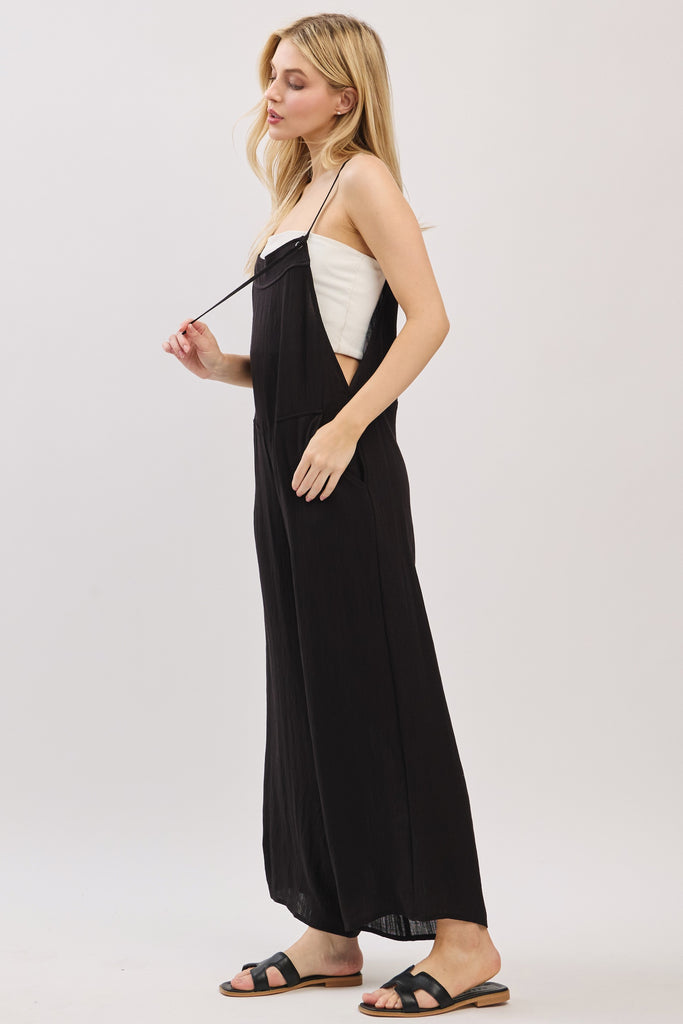 Spaghetti Strap Wide Leg Jumpsuit