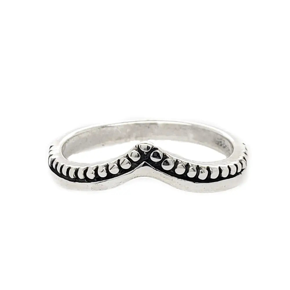 Sterling Silver Pointed Dot Ring