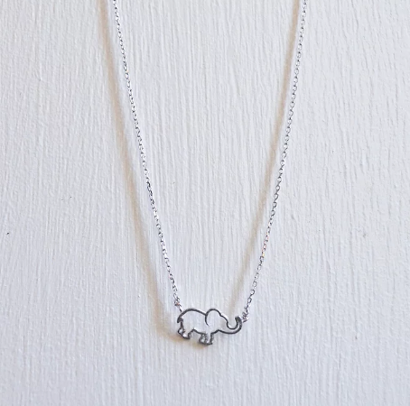 Elephant Outline Necklace